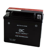 BCTX12-AGM| Batteria Moto al AGM,YTX12-BS, 12V, 10Ah, CCA: 180Amp,150x87x130mm - BC Battery Italian Official Website