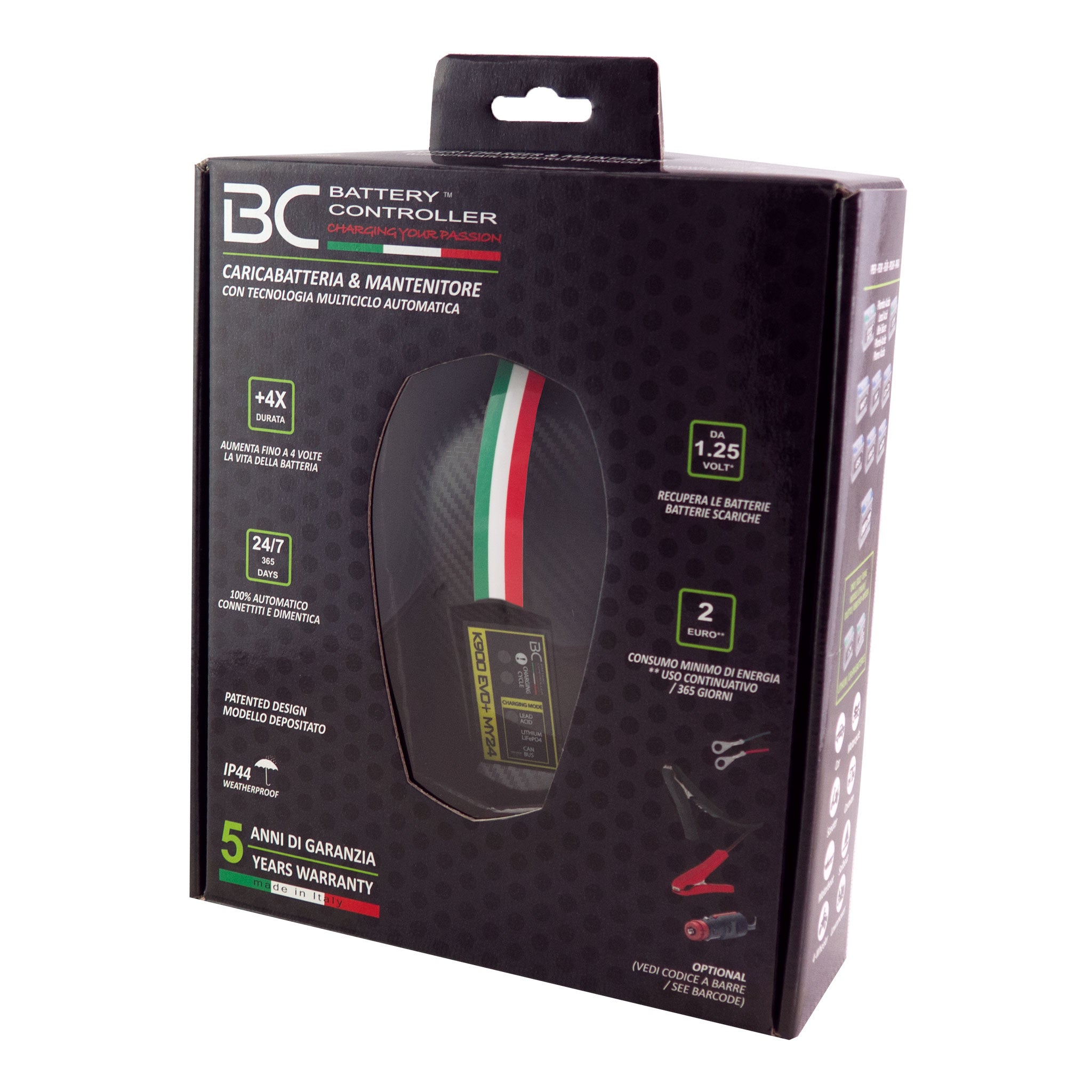 BC K900 EVO+MY24, 12V - 1,5A Caricabatteria/Mantenitore - BC Battery Italian Official Website