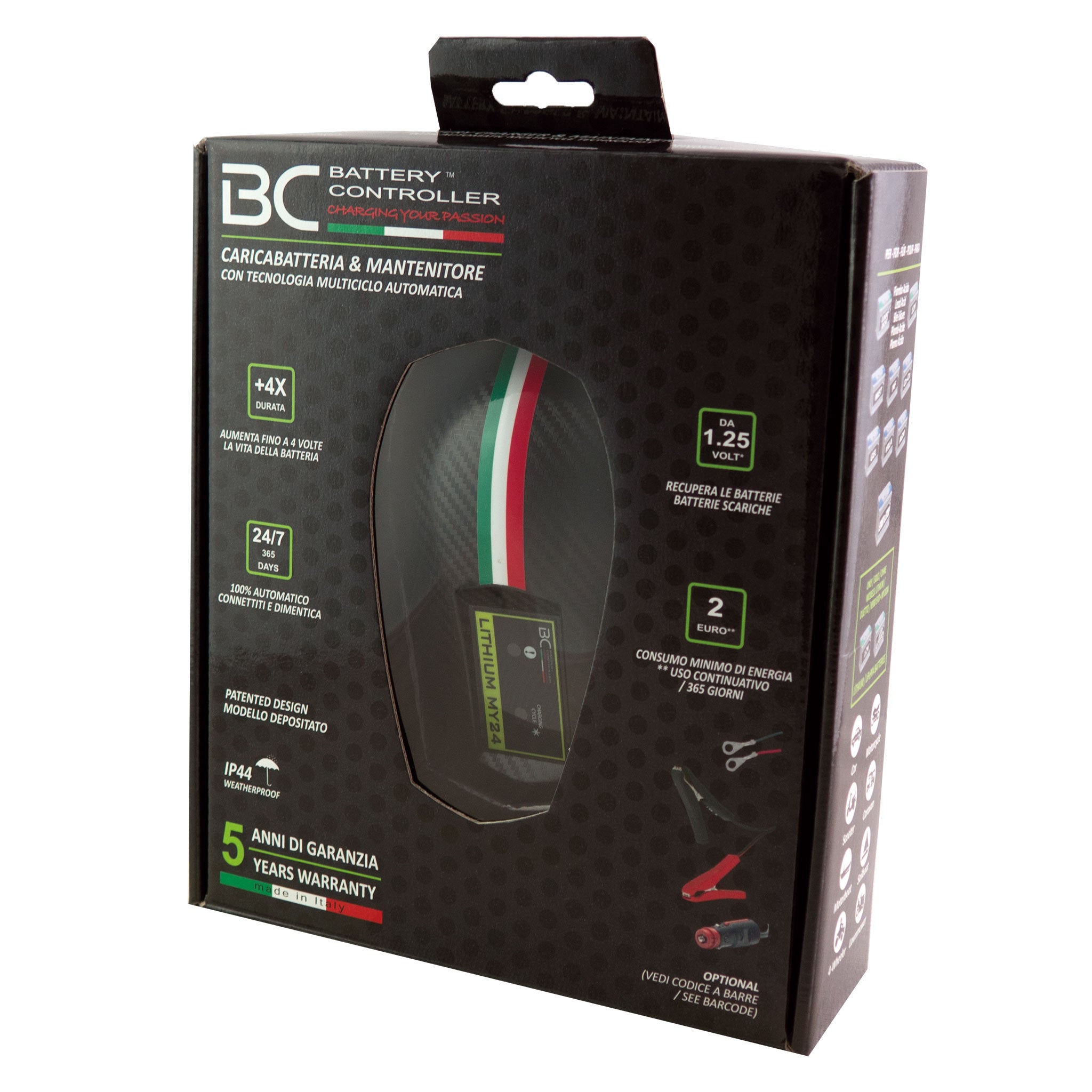 BC LITHIUM MY24, 12V - 1,5A Caricabatteria/Mantenitore - BC Battery Italian Official Website