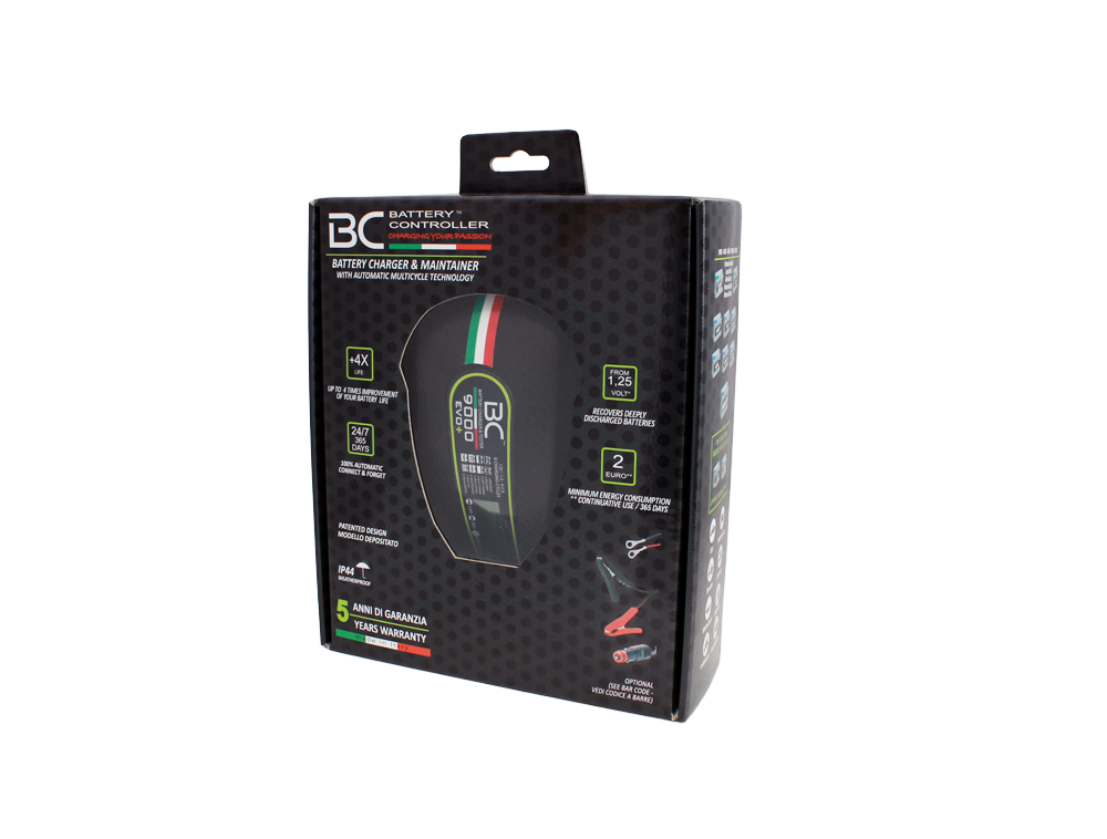 BC 9000 EVO+ CARBON 12V - 9 A Digitale/LCD - BC Battery Italian Official Website