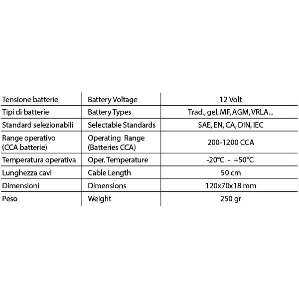 BC Tester BT-01 - BC Battery Italian Official Website